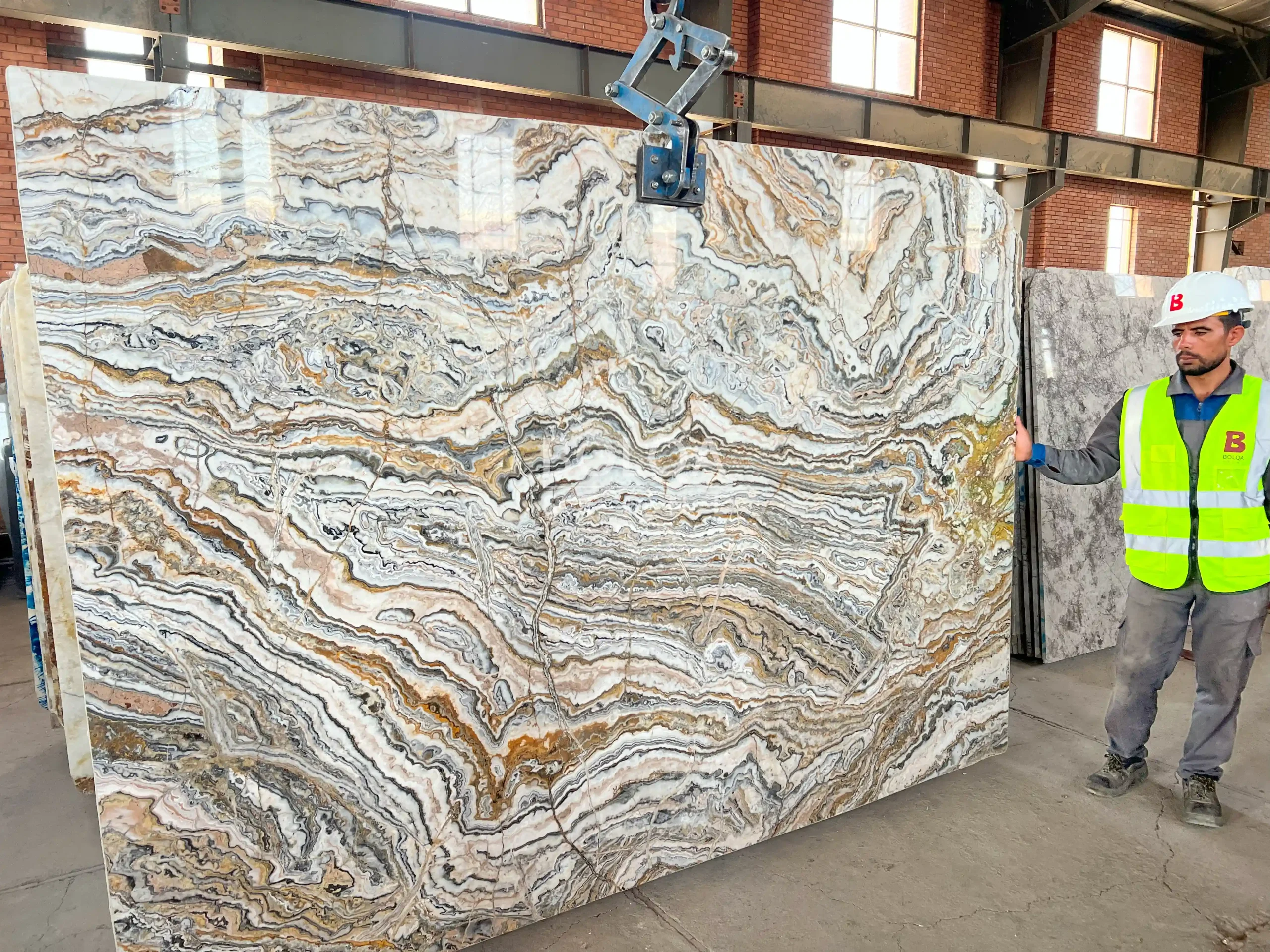Brown onyx (Royal Rainbow) - Slab - Polished