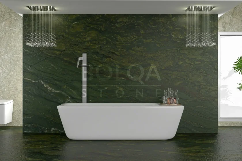 Green Granite (Uranus) - Slab - Leathered finishing - Cladding