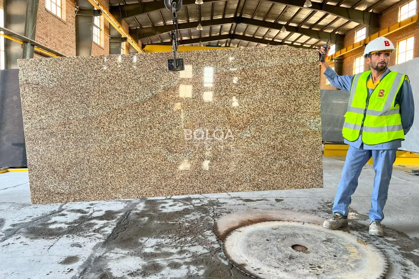 Gold granite (Golden Radiation) - slab - polished
