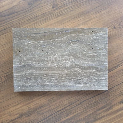 Titanium travertine tile