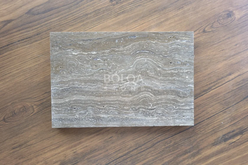 Titanium travertine tile