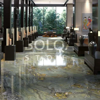 Green Granite (Uranus) - Slab - Polished finishing - Paving