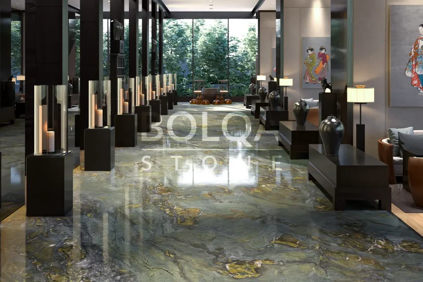 Green Granite (Uranus) - Slab - Polished finishing - Paving