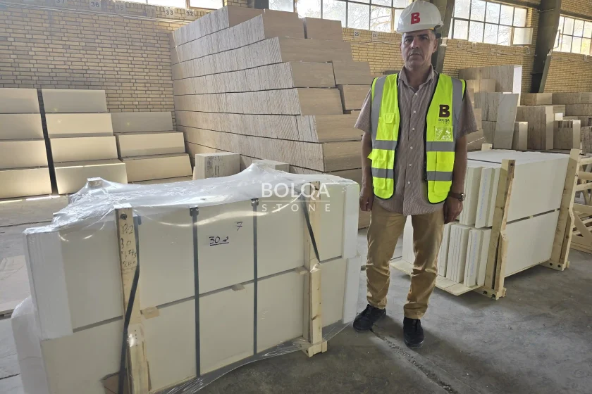 Super white limestone - tiles -- Packaged