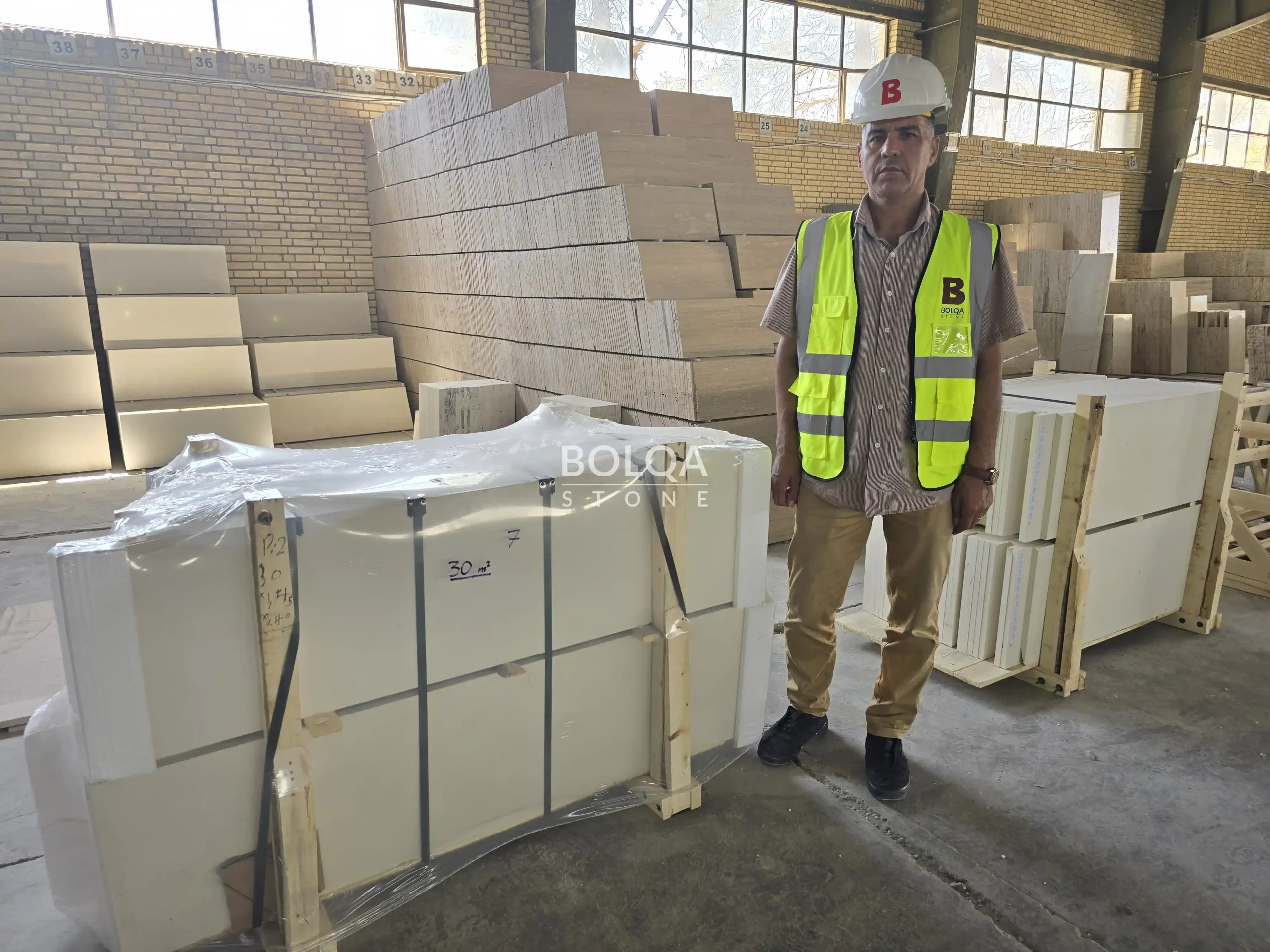 Super white limestone - tiles -- Packaged