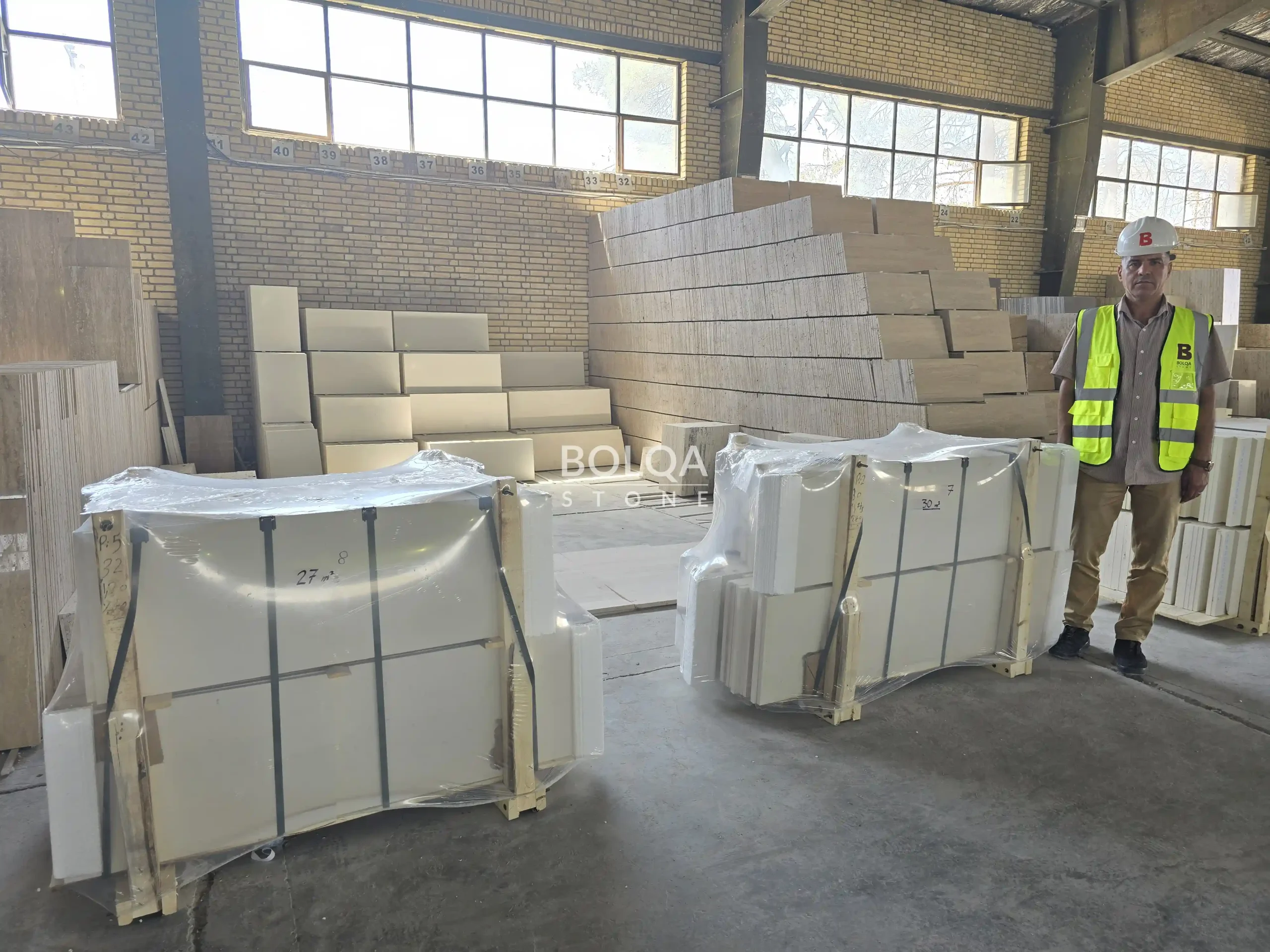 Super white limestone - tiles - Packaged