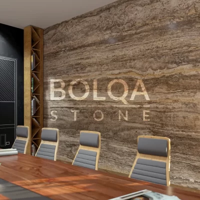 Maktoob Medium is a Persian brown travertine, quarried in Iran, suitable for 6 applications and available in 7 finishes by BOLQA Stone Group.