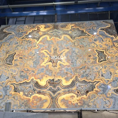 Yellow onyx (Carpet) - Slab - Polished - Back light