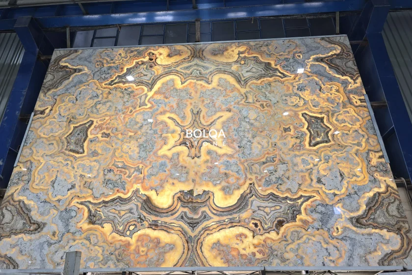 Yellow onyx (Carpet) - Slab - Polished - Back light