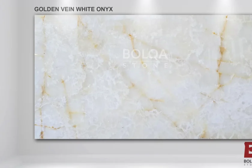 Iran golden vein white onyx