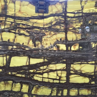 Iran forest green onyx - back light