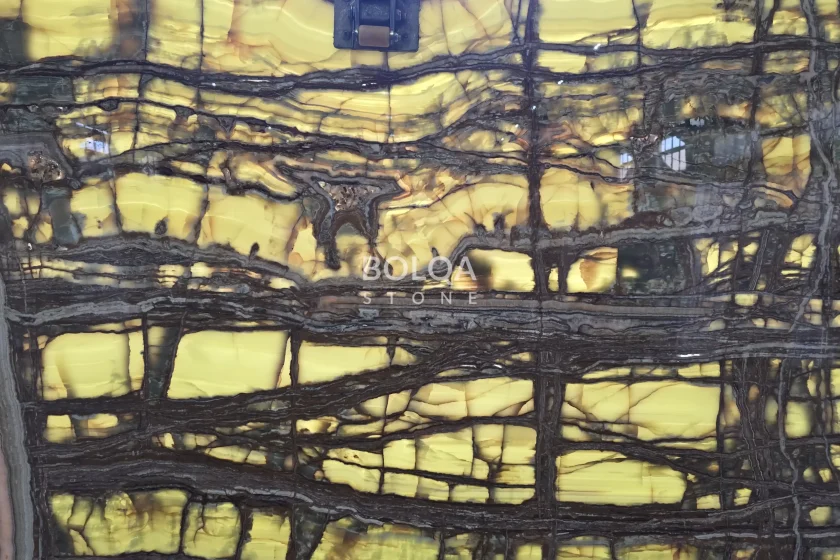 Iran forest green onyx - back light