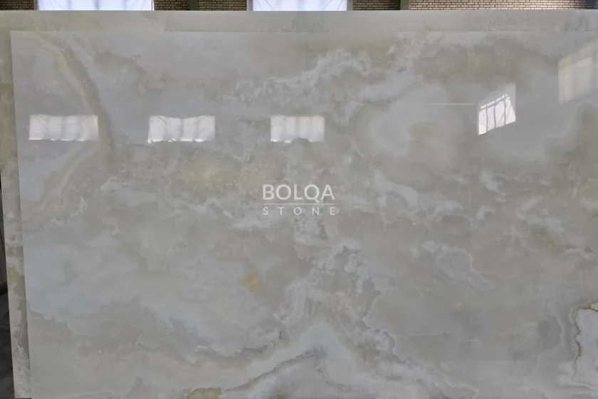 White Onyx Slab - Polished