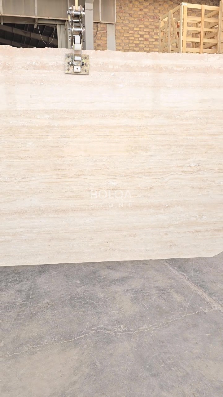 Ivory travertine - Slab - Polished - Premium Quality