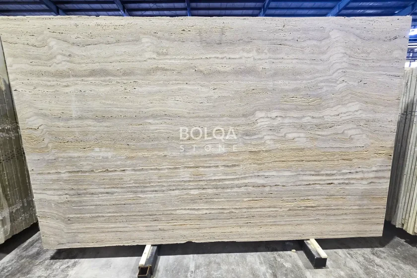 Iran cream travertine (rhino) - Honed Unfilled Grade A