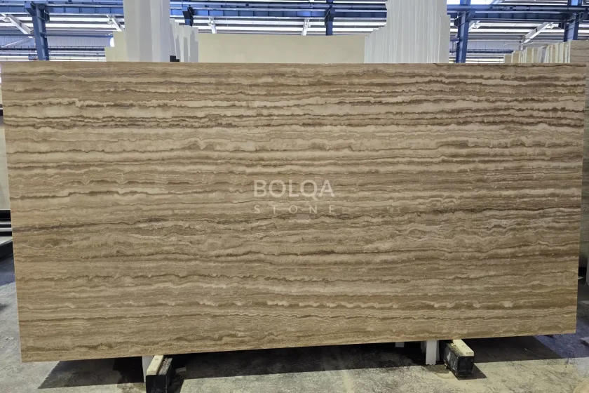 Iran cream travertine (rhino) - Polished filled Grade A