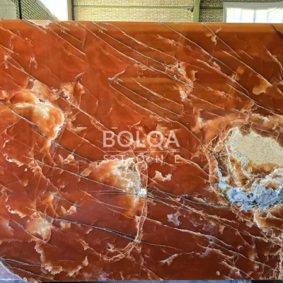 Iran coca cola onyx slab by BOLQA Stone Group