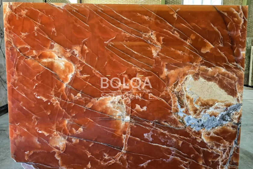 Iran coca cola onyx slab by BOLQA Stone Group